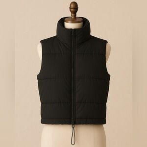 TikTok Stylish Black Puffer Vest